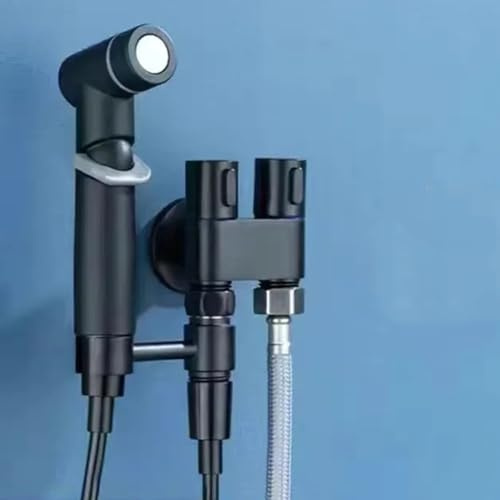 Spruzzatore Bidet Portatile per WC, Getto d'Acqua a Parete per Bagno, Rubinetto per Acqua Fredda Portatile, soffione Doccia e Tubo flessibil