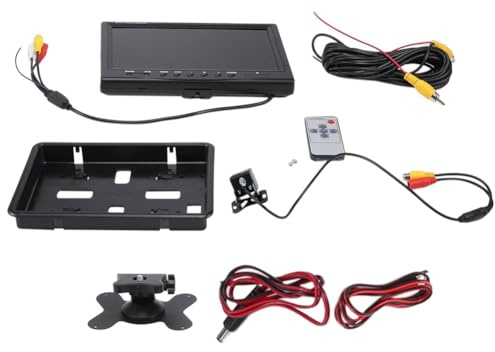 GNURBDILFO Monitor LCD de 9 Pulgadas para Coche,HD,Compatible con VGA/AV,TV,Reproductor DVD,CáMara de VisióN Trasera,Monitor para Reposacabezas, de VisióN Trasera de Aparcamiento