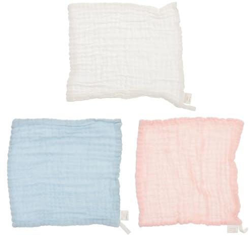 WATIIFUFU Toallitas de Muselina para Ñiño 3 Piezas Algodón Absorbente para Recién Nacidos Pañuelos para Eructar y Toallas Faciales Infantiles Colores Pastel para Cuidado Diario