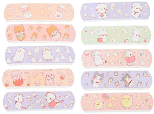 Balacoo Adhesive Breathable Cartoon Bandages Waterproof Flexible First Aid Plasters for Boys and with Portable Storage Box 120 Pieces Small Wound Care
