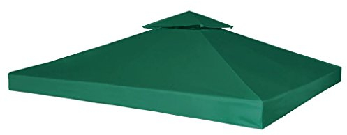 tidyard Pavillondach Ersatzdach Pavillonabdeckung Pavillon Zeltplane Gartenplane 310 g/m2 3 x 3 m für Festzelt Gartenzelt Gartenpavillon Grün