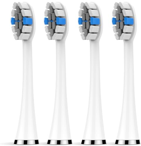 Lächen Ersatzbürstenkopf, Standard Aufsteckbürsten Passend für alle elektrischen Zahnbürsten von Lächen, S131 Weiß, 4 Stück