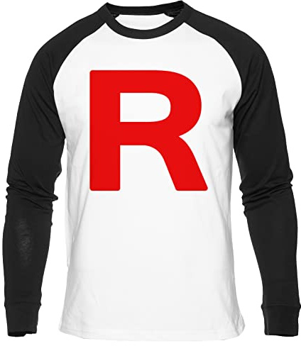Équipe Fusée R T-Shirt de Baseball Unisexe Hommes Femmes Manche Longue Blanc T-Shirt Unisex Men Women Tee XL