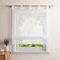Heichkell Raffrollo mit Schlaufen Voile Tranparent Vorhang Bestickt Modern Raffgardine für Küche Wohnzimmer Schlafzimmer Sand BxH 80x140cm