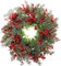 RoadLoo Couronne de Noël Décorative - Guirlande de Sapin Artificiel pour Porte - Branches et Baies de l'Avent - 35 cm