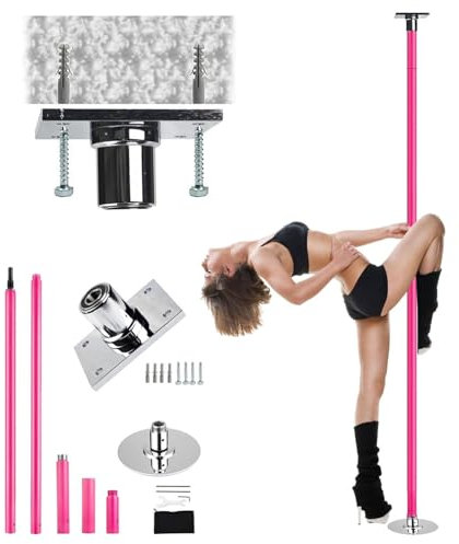 Barra Pole Dance Poste de Baile Permanente de Silicona Premium, Barra de Baile Independiente para Techos Altos, Barra de Stripper de 7,5 a 12,3 Pies para Entrenamiento de Cuerpo Completo ( Color : 2.3