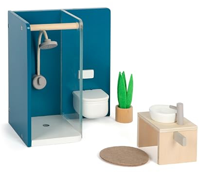 small foot Muebles de baño para la casa de Las muñecas, en Madera, para niños a Partir de 3 años, 12630