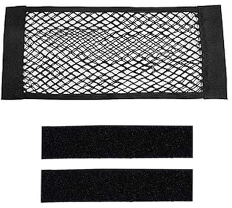 EYVRPAU 1 Piezas Bolsa de Red con Velcro para el Maletero del Coche, Red Duradera para el Maletero del Coche, Red de Almacenamiento para Coche/SUV (60X25 cm)