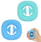 2 Stück Handgriffstärker und Trainer - Unterarm Finger Handgrifftrainer, BQRKOTM Handtrainer, Silikonringe für Muskeltraining Sport, Klettern, Bouldern, Fitness (Blau, Grün)