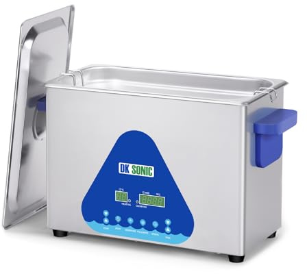 DK SONIC 4L 120W Ultrasonic Cleaner, Jewelry Cleaner with Heater & Timer, Digital Control for Jewelry, Eyeglasses, Chains, Watches(Includes Basket)
