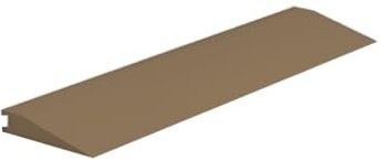 Roppe Rolling Traffic Transition Profile #66, Gingerbread, 3/8 H X 9' L X 3-1/8 W