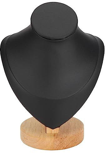 NOENNULL Halsketten-Ausstellungsständer mit Sockel, Schmuck-Büste, Halsketten-Ausstellungsständer für den Verkauf Im Haushandel (Schwarz)