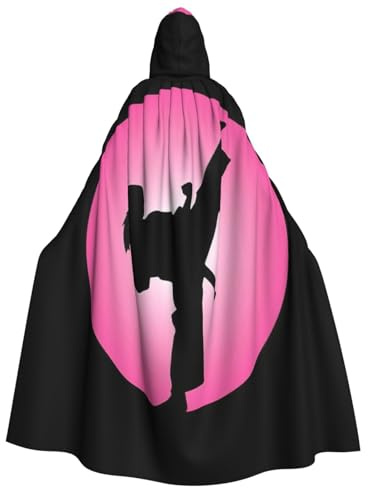 Cape à capuche imprimée Taekwondo pour homme et femme, cape à capuche unisexe pour Halloween, sorcière, vampire