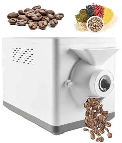 Elektrisk kaffebönrostare, professionell kafferostare, justerbar timer och temperatur, idealisk för hemmabruk, kommersiell butiksrostning av kaffebönor och olika spannmål