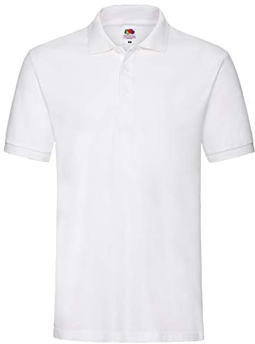 Fruit of the Loom Premium Mens Short Sleeve Polo Shirt (3XL) (White)
