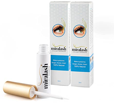 Miralash Wimpernserum 3 ml (2er Pack) - Conditioner für Wimpern, Serum für Lange Dichte Wimpern, Wimpernwachstum und Wimpernverlangerung - Eyelashes Growth Serum