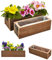 Möbelbörse 2er Set Pflanzkästen Holz Blumenkasten Balkonkasten Blumenkübel Pflanzkasten rechteckig Schubladen-Optik, L x B x H ca. : 36/42cm x 12,5/13cm x 11/13cm