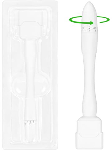 LOPHE Microneedle Derma Roller Stamp Pen 0-3MM Adjustable Needles for Women & Men, Professional Microneedling Stamp, Derma Manual Pen for Face Body Hair Beard Growth, Skin Care, Home Micro Needling