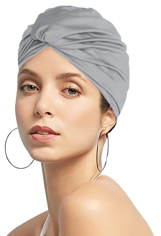 Dam veckat tyg badmössa mjuk elastisk nylon badmössa duschmössa justerbar badmössa turban damer öronskydd badmössa hatt för strand surfing fjädrar skönhet yoga