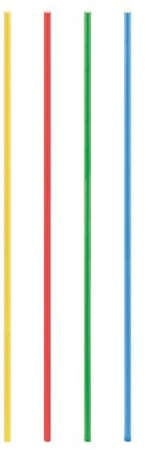 VEPATIM Lot de 50 pailles en papier extra longues multicolores Ø 8 mm 80 cm