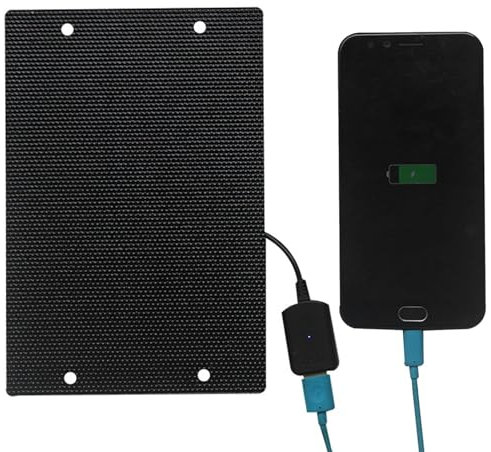 Solar Panel Charger, High Efficiency Solar, Smartphone Tablet Charger, Outdoor Camping with Portable and Foldable Design for Survival Gear, 7.8x5.24 Inches