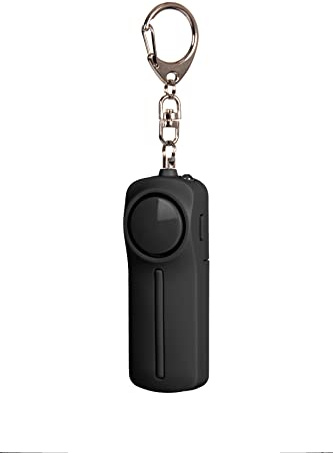 Safesound Personal Alarm Keychain for Women, Elderly, Children - Self Defence Weapons UK Legal and Air Horn Combination.LED light. Rape Alarm Protection from Attackers. Batteries Included. (Black)