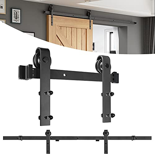ACXIN Juego de herrajes para puertas correderas de 200 cm, sistema de riel para puertas correderas, puertas interiores