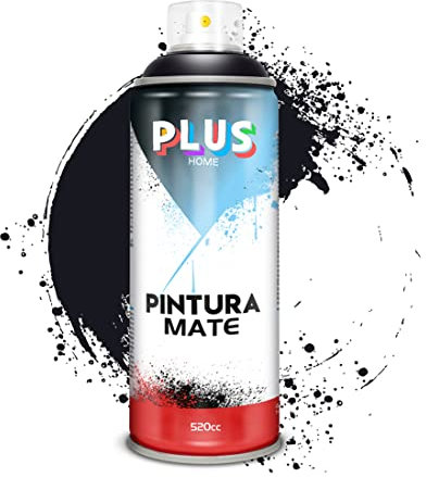 Pintura Spray 520cc para pintar todo tipo de super cies: madera, metal, cartón, tela, piedra, bra de vidrio, plásticos rígidos, etc para bricolaje y DIY.Negro Absoluto (Ref:641)(Paquete de 1 )