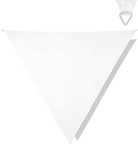 VONROC Premium Solsegel Triangel 360cm – UV-Skydd 50+, Vattenavvisande Polyester, Perfekt för Trädgård & Uteplats, Inkl. Förvaringsväska
