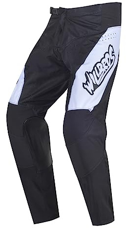 Willbros Motocross MX Hose Mountainbike Motorradhose Enduro Off-Road Bergab MTB Rennen Herren Damen Schwarz Weiß M=32