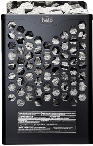 Helo Saunaofen Hanko 60 STJ | 6 kW Leistung | Integrierte Steuerung | Geeignet für Saunakabinen von 5 bis 9 m³ | Wandmontage | Modernes Design in kompakter Größe | Markenqualität Made in Finnland