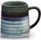 700ml Extra Large Ceramic Coffee Mug with Big Handle, 25 Oz Handmade Glazed Oversized Tea Cup for Office and Home, Microwave, Dishwasher and Freezers Safe, Hot and Cold Drinking (Ink Green)