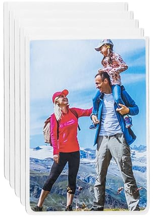 sourcing map 2.5x3.5 Magnetic Picture Frames for Refrigerator,White,5Pcs