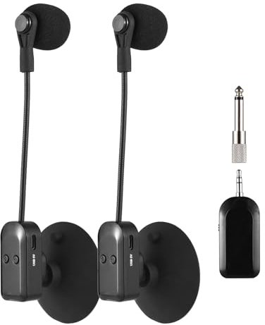 Btuty Kabelloser Akkordeon-Lautsprecher mit Sprachverstärker, 2 Mikrofone, Live-Rauschunterdrückung, 40 m Reichweite