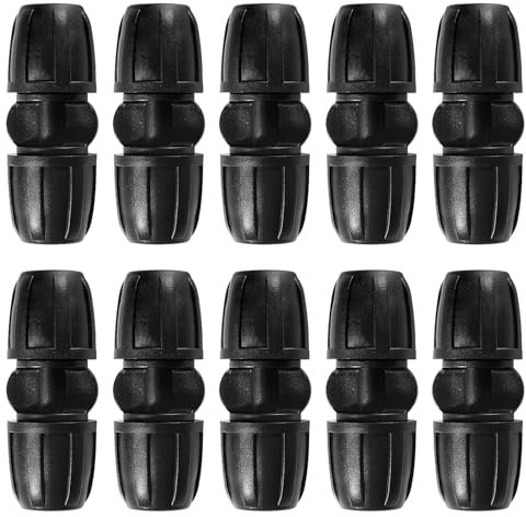 VooGenzek 10 Pièces 8/12 mm Raccords D'irrigation Goutte à Goutte, Adaptateur Droits D'Irrigation Goutte, Raccords D'irrigation Droits, Connecteur de Tuyau D'irrigation, pour Jardin, Pelouse