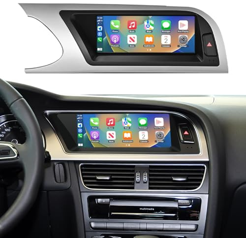 Ninetom Radio de Coche Pantalla táctil de 8,9 Pulgadas con Carplay inalámbrico y Android Auto para Audi A5 S5 2008-2016 con Sistema 3G MMI+, Compatible con Mirrorlink, cámara, navegación