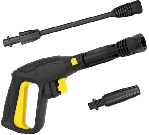 Xynovia Pistolet Lance avec Buse Réglable, Pistolet de Remplacement et Lance de Nettoyage pour Karcher Nettoyeur Haute Pression avec Système de Raccord Rapide, 2100 PSI, Buse à Jet Réglable