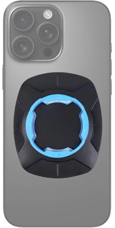 Lumi Zenva Adattatore Universale Supporto Rapido per Smartphone Moto Bicicletta Auto e Accessori Resistente e Sicuro per Auto (Blu)