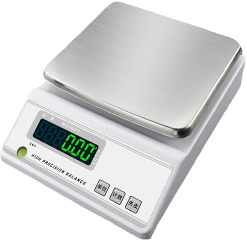 digitale Bilancia digitale ad alta precisione da 0,001 g - Capacità 3 kg for gioielli/laboratorio, bilancia elettronica con funzione di conteggio(2000g/0.01g square pan)