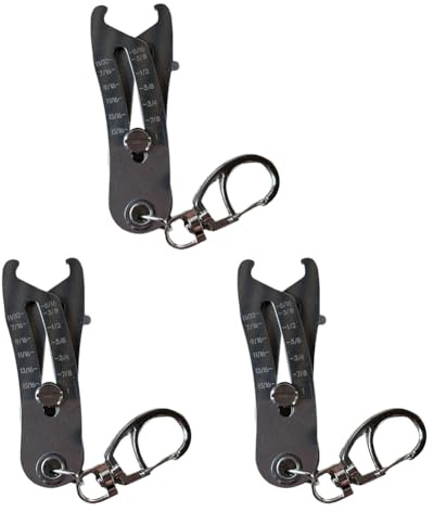 Reeatel con Misuratore di Filettatura Preciso Portatile, Misuratore di Filettatura per e Bulloni, Misuratore di Filettatura per Bulloni, 3 Pezzi