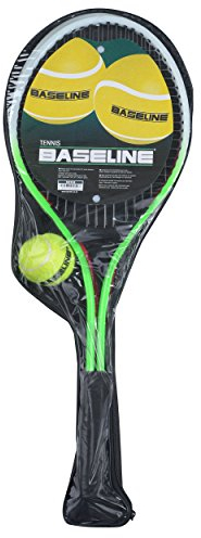 Baseline BG958 Tennisschläger 2-Spieler-Set für Kinder, 2 Schläger und Ball, grünrot