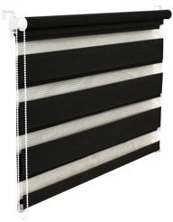 KS Handel 24 DOPPELROLLO DUOROLLO 90 cm BREIT 150 cm LANG SCHWARZ INKL. SEILZUG FENSTERROLLO KLEMMROLLO Jalousie