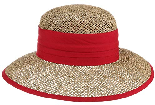 Seeberger Talea Beach Seegras Strohhut Sommerhut (One Size - rot)
