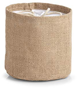 Zeller 25634 Aufbewahrungsbeutel, Jute/Baumwolle, ca. 16 x 16 cm, Aufbewahrung von Kartoffeln, Zwiebeln und Knoblauch oder Kräutertopf, Gemüsebeutel, Geschenk