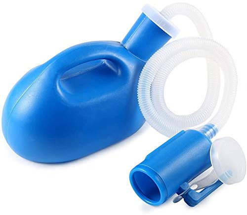 ZHYJJ Pappagallo da Uomo Bottiglie per urina per orinatoio Vasino Pee Collector 2000 ML con Tubo da 1,6 m per Il Viaggio in Auto da casa in Campeggio