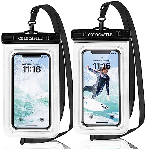 Funda Impermeable Móvil 2 Pack, IPX8 Bolsa Estanca para iPhone y Android
