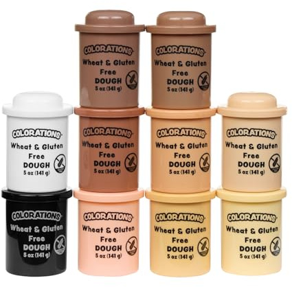 Colorations Wheat & Gluten Free Colors Like Me Dough - 10 Colors (5oz Each) | Non-Toxic, Play Dough, Bulk Set, Sensory Kit, Party Favors, Classroom Pack