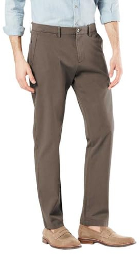 Dockers Herren Crafted Khaki Slim Tapered Pants, Chocolate Chip, 31W / 32L