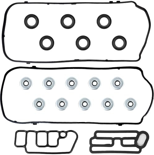 VS50773R Engine Valve Cover Gasket Set Kit & 15845-R70-A01 Solenoid Valve Gasket for Honda Accord Odyssey Pilot Ridgeline Acura MDX RDX RL TL TSX ZDX 2008 2009 2010 2011 2012 2013 2014 2015 2016 2017