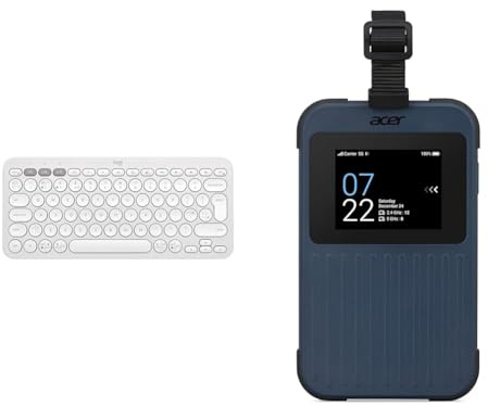 Logitech Pebble Keys 2 & Acer Connect Enduro M3 5G Router/Mobile